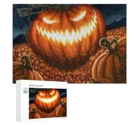 Puzzle pour Adultes 300 PCS Halloween Pumpkin Patch-1 Puzzles pour Adultes Jeux Relaxants Améliore La Mémoire Difficile Et Stimulant 300 PCS