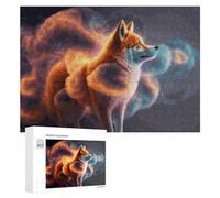 Puzzle pour Adultes 300 PCS Magical Fox in Cosmic Clouds Casse-tête pour Adolescents, Jeu De Réflexion, Course De Vitesse, Cadeaux d'anniversaire Et Originaux 300 PCS