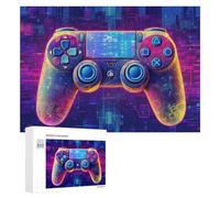 Puzzle pour Adultes 300 PCS Neon Gaming Controller Future Tech Casse-tête pour Adolescents, Jeu De Réflexion, Course De Vitesse, Cadeaux d'anniversaire Et Originaux 300 PCS