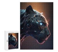 Puzzle pour Adultes 300 PCS Neon Leopard Portrait -5 Puzzle pour Adultes, Jeu Familial, Décoration Intérieure, Cadeaux Uniques pour Anniversaire Et Noël 300 PCS