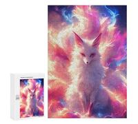 Puzzle pour Adultes 300 PCS Nine-Tailed Fox Fantasy Jeux De Puzzle Relaxants Décoration Parfaite Cadeaux Uniques pour Anniversaire Et Noël 300 PCS