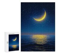 Puzzle pour Adultes 300 PCS Ocean Moonlit Night Sky Puzzles pour Adolescents Découpe De Précision pour Anniversaire, Noël Jouet Jeu Intellectuel 300 PCS