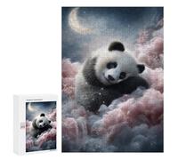 Puzzle pour Adultes 300 PCS Panda Dreams in Clouds -2 Puzzles pour Adultes Course De Vitesse Manuelle Activité Parent-Enfant, pour Toute La Famille 300 PCS