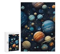 Puzzle pour Adultes 300 PCS Planetary Diversity in Space Casse-tête pour Adolescents, Jeu De Réflexion, Course De Vitesse, Cadeaux d'anniversaire Et Originaux 300 PCS