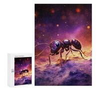 Puzzle pour Adultes 300 PCS Purple Ant on Abstract Background Casse-tête pour Adolescents, Jeu De Réflexion, Course De Vitesse, Cadeaux d'anniversaire Et Originaux 300 PCS