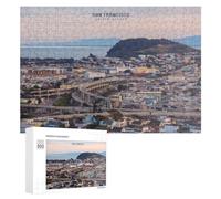 Puzzle pour Adultes 300 PCS San Francisco Cityscape with Freeway Puzzles pour Adolescents, Jouet, Décoration Murale, Motif À Assembler, Interaction Parent-Enfant 300 PCS