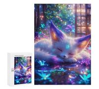Puzzle pour Adultes 300 PCS Sleeping Baby Kitsune Puzzles pour Adolescents Jeux Relaxants Cadeaux pour Femmes Cadeaux Uniques pour Anniversaire Et Noël 300 PCS