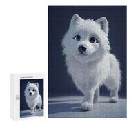 Puzzle pour Adultes 300 PCS Snowy Arctic Wolf Pup Puzzle pour Adultes, Jeu De Réflexion, Décoration Murale, Idéal comme Cadeau 300 PCS