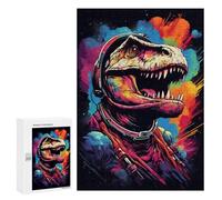 Puzzle pour Adultes 300 PCS Space Dinosaur Adventure -25 Puzzles pour Adolescents Découpe De Précision pour Anniversaire, Noël Jouet Jeu Intellectuel 300 PCS