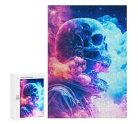 Puzzle pour Adultes 300 PCS Space Skull Helmet Art -1 Puzzles pour Adolescents, Jouet, Décoration Murale, Motif À Assembler, Interaction Parent-Enfant 300 PCS
