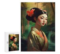 Puzzle pour Adultes 300 PCS The Geishas Charm Puzzles pour Adolescents Jeux De Société Difficile Difficile Est Idéal comme Cadeau 300 PCS