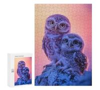 Puzzle pour Adultes 300 PCS Two Owls on A Branch Puzzles pour Adolescents Jeux De Société Difficile Difficile Est Idéal comme Cadeau 300 PCS