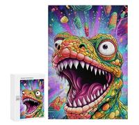 Puzzle pour Adultes 300 PCS Vibrant Dinosaur Artwork Puzzle pour Adultes, Jeu De Réflexion, Cadeau pour Femmes, Activités Amusantes À La Maison, 300 PCS