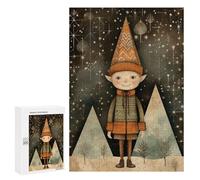 Puzzle pour Adultes 300 PCS Vintage Cute Elf Puzzle pour Adultes, Jeu De Réflexion, Décoration Murale, Idéal comme Cadeau 300 PCS