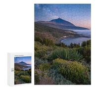 Puzzle pour Adultes 300 PCS Volcano Coastline Flowers Puzzles pour Adolescents Découpe De Précision pour Anniversaire, Noël Jouet Jeu Intellectuel 300 PCS