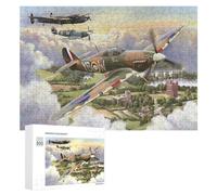 Puzzle pour Adultes 300 PCS Warplanes Soaring Above The Countryside Puzzles pour Adolescents, Jouet, Décoration Murale, Motif À Assembler, Interaction Parent-Enfant 300 PCS