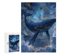 Puzzle pour Adultes 300 PCS Whale in Cosmic Ocean Puzzles pour Adolescents Découpe De Précision pour Anniversaire, Noël Jouet Jeu Intellectuel 300 PCS