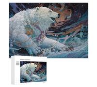 Puzzle pour Adultes 300 PCS Whispering Arctic Dreams A Polar Bear's Tale Puzzles pour Adultes - Jouets Anti-Stress - Jeu Stimulant - Cadeaux 300 PCS