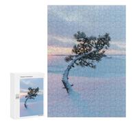 Puzzle pour Adultes 300 PCS Winter Solitude Pine Puzzles pour Adolescents Jeu Manuel Décoration Intérieure Jeu Stimulant Cadeaux 300 PCS