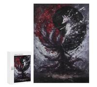 Puzzle pour adultes 300 pièces Kitsune Spirit Painting Puzzles pour adultes Jeux de relaxation Analyse et Logique Anniversaire Unique 300 pièces