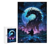 Puzzle pour adultes 300 pièces Moonlit Dragon Confrontation Puzzle pour adolescents Jeu de réflexion Analyse et Logique 300 pièces