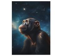 Puzzle pour Adultes 300 Pièces Singe Puzzles en Bois Créatifs-Jeu Pratique -Décoration Familiale 42×30cm