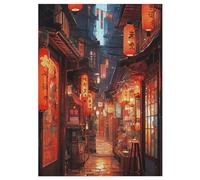 Puzzle pour Adultes 300 Pièces Style Japonais Puzzles en Bois Créatifs-Jeu Pratique -Décoration Familiale 42×30cm