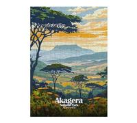 Puzzle pour Adultes 38x26cm/1000pcs Akagera National Park Rwanda Landscape Puzzles pour Adolescents : Jouets Anti-Stress, Amusants Et Humoristiques, Difficiles Et Stimulants 38x26cm/1000pcs