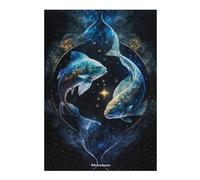 Puzzle pour Adultes 38x26cm/1000pcs Cosmic Pisces Duo Puzzle pour Adultes - Jouets À Monter Soi-même - Cadeaux pour Femmes - Cadeaux Uniques pour Anniversaire Et Noël 38x26cm/1000pcs
