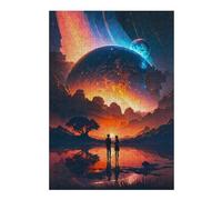 Puzzle pour Adultes 38x26cm/1000pcs Couple Galaxy Realm Planet Casse-tête pour Adolescents Jeu De Réflexion Analyse Et Logique Jeu Stimulant Cadeaux 38x26cm/1000pcs