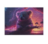 Puzzle pour Adultes 38x26cm/1000pcs Electric Koala Nature's Lightning Wonder Puzzles pour Adultes Jeux Relaxants Défi Difficile Interaction Parent-Enfant 38x26cm/1000pcs