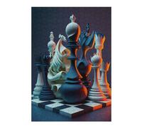 Puzzle pour Adultes 38x26cm/1000pcs Game Chess Neon Casse-tête pour Adolescents Jeu De Réflexion Analyse Et Logique Jeu Stimulant Cadeaux 38x26cm/1000pcs