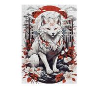 Puzzle pour Adultes 38x26cm/1000pcs Kitsune Fox Mask Puzzles pour Adultes Jouets Anti-Stress Analyse Et Logique Cadeaux Uniques pour Anniversaire Et Noël 38x26cm/1000pcs