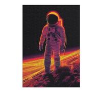 Puzzle pour Adultes 38x26cm/1000pcs Minimalistic Astronaut Casse-tête pour Adolescents, Jeu De Réflexion, Course De Vitesse Manuelle, Cadeaux Uniques d'anniversaire Et De Noël 38x26cm/1000pcs