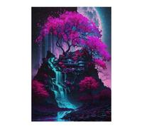Puzzle pour Adultes 38x26cm/1000pcs Mystical Nature Neon Tree Casse-tête pour Adolescents Jeu De Réflexion Analyse Et Logique Jeu Stimulant Cadeaux 38x26cm/1000pcs