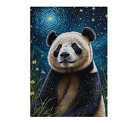 Puzzle pour Adultes 38x26cm/1000pcs Panda Starry Night Puzzle pour Adultes - Décoration Murale - Décoration Parfaite - Cadeaux Uniques d'anniversaire Et De Noël 38x26cm/1000pcs