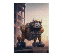 Puzzle pour Adultes 38x26cm/1000pcs Pièces Puzzle Robotic Bulldog in Industrial Setting Puzzle pour Adultes, Jeu Familial, Décoration Parfaite, Cadeau d'anniversaire, Cadeaux, 38x26cm/1000pcs
