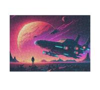 Puzzle pour Adultes 38x26cm/1000pcs Space Odyssey Alien Planet Exploration Puzzle pour Adultes - Décoration Murale - Décoration Parfaite - Cadeaux Uniques d'anniversaire Et De Noël 38x26cm/1000pcs
