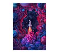 Puzzle pour Adultes 38x26cm/1000pcs Space Rocket 3D Puzzles pour Adolescents : Jouets Anti-Stress, Amusants Et Humoristiques, Difficiles Et Stimulants 38x26cm/1000pcs