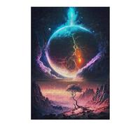 Puzzle pour Adultes 38x26cm/1000pcs Stellar Sunset Galaxy Puzzle Jeux Amusants Décoration Murale Cadeaux Uniques pour Anniversaire Et Noël 38x26cm/1000pcs