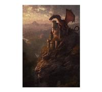 Puzzle pour Adultes 38x26cm/1000pcs Sunset Over Dragons Keep Casse-tête pour Adolescents Jeu De Réflexion Analyse Et Logique Jeu Stimulant Cadeaux 38x26cm/1000pcs