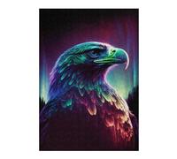 Puzzle pour Adultes 38x26cm/1000pcs Synthwave Eagle Puzzles pour Adultes, Jouets Anti-Stress, Améliorent La Mémoire, Activités Amusantes À La Maison, 38x26cm/1000pcs