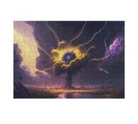 Puzzle pour Adultes 38x26cm/1000pcs Thunderstorm with Lightning Strikes -1 Jeu Manuel pour Adultes Décoration Idéale Interaction Parent-Enfant 38x26cm/1000pcs