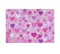 Puzzle pour Adultes 38x26cm/1000pcs Valentine's Day Heart Background Puzzle pour Adultes Jeux Relaxants, Amusants Et Humoristiques Interaction Parent-Enfant 38x26cm/1000pcs