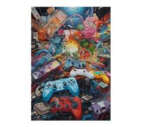 Puzzle pour Adultes 38x26cm/1000pcs Video Game Controllers A Visual Symphony -1 Jeux De Société pour Adultes Cadeaux pour Femmes Cadeaux Uniques pour Anniversaire Et Noël 38x26cm/1000pcs