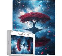 Puzzle pour Adultes 4000 Pièces, Ciel étoilé Puzzle Adulte 4000 Pièces Lettres à l'arrière, Pas de poussière, Jeu éducatif défi Joue Art Puzzles Classiques Arbre, pour Personnes âgées 141x87cm H-457