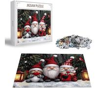 Puzzle pour Adultes 4000 Pièces, Noël Puzzle Adulte 4000 Pièces Lettres à l'arrière, Pas de poussière, Jeu éducatif défi Joue Art Puzzles Classiques Nain, Cadeau pour Personnes âgées 141x87cm H-4426