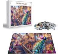 Puzzle pour Adultes 4000 Pièces, Paon Puzzle Adulte 4000 Pièces Lettres à l'arrière, Pas de poussière, Jeu éducatif défi Joue Art Puzzles Classiques Animal, Cadeau pour Personnes âgées 141x87cm H-916