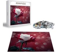 Puzzle pour Adultes 4000 Pièces, Rose Puzzle Adulte 4000 Pièces Lettres à l'arrière, Pas de poussière, Jeu éducatif défi Joue Art Puzzles Classiques Fleur, Cadeau pour Personnes âgées 141x87cm H-1996
