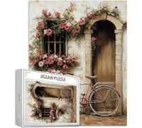 Puzzle pour Adultes 4000 Pièces, Vélo Puzzle Adulte 4000 Pièces Lettres à l'arrière, Pas de poussière, Jeu éducatif défi Joue Art Puzzles Classiques Fleur, Cadeau pour Personnes âgées 141x87cm H-376